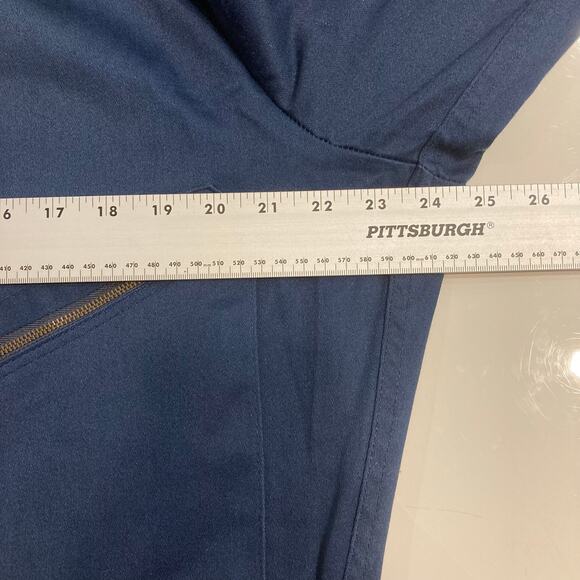 DICKIES Coveralls Mens 42 Tall/L Navy-Blue Long-Sleeve Zip Collared Cotton - Picture 11 of 16